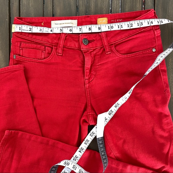 Anthropologie Pilcro Red Skinny Jeans - Picture 6 of 7